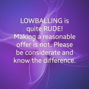 Lowballers will be blocked.